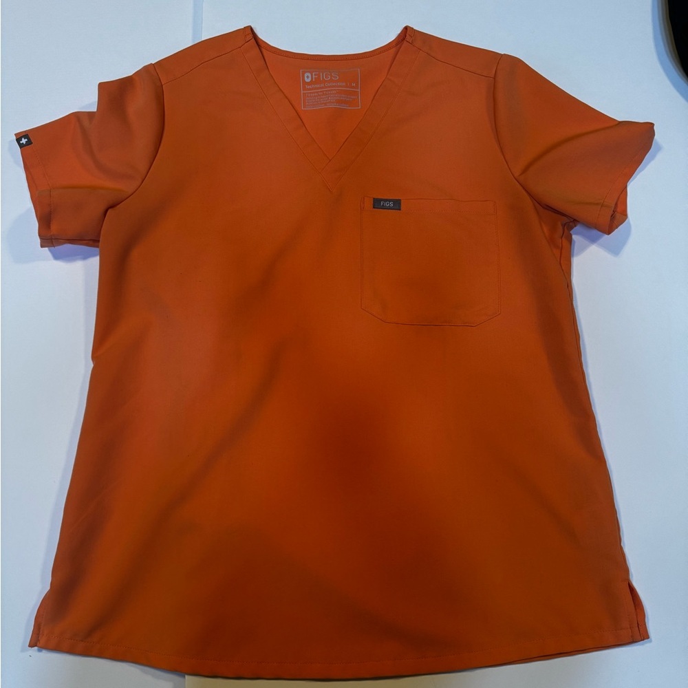 Figs Scrub Top Papaya Medium